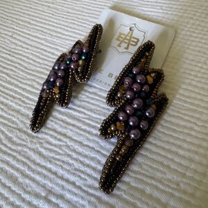 EB Designs Beaded Lighting Bolt Earrings